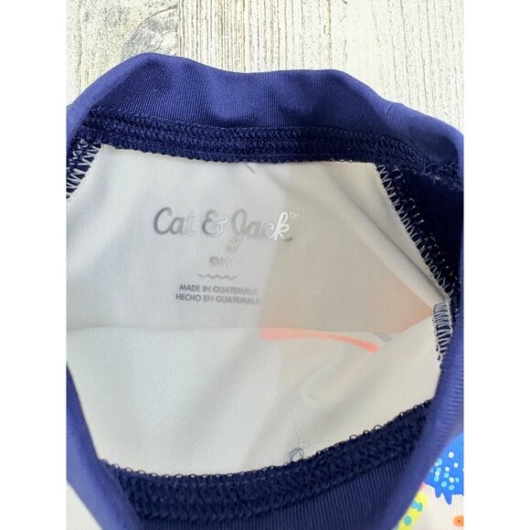 Cat & Jack Baby Boys 9 M Swimsuit Lot of 2 Trunks Rash Guard Swim - Picture 10 of 11